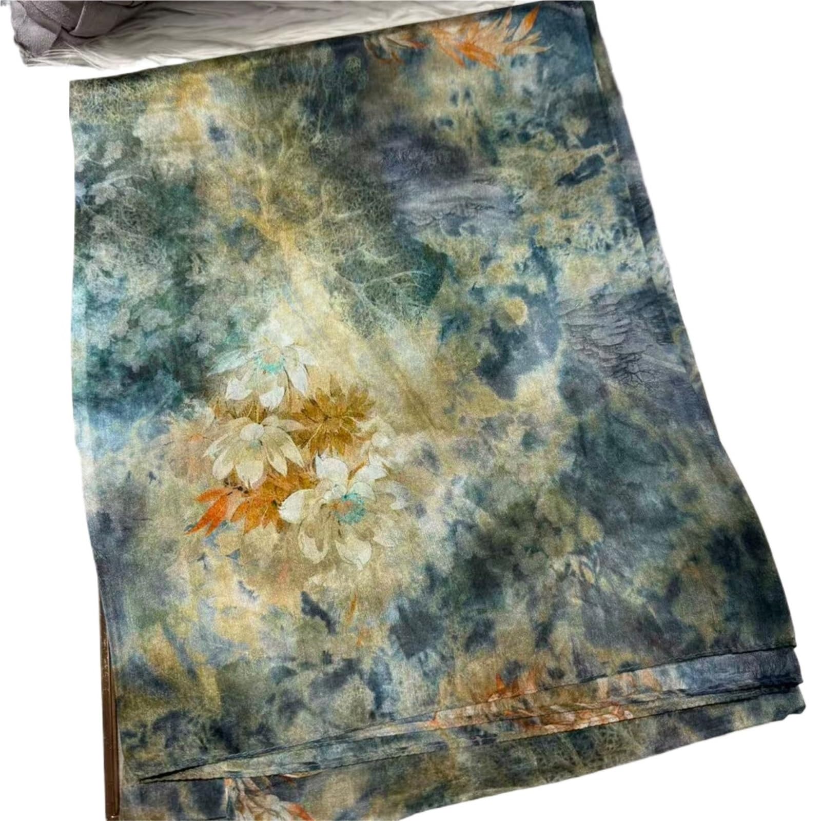 Sciarpe Per Stagione Calda Sciarpa di seta floreale Scialle Accessori femminili Sciarpe lunghe da donna in primaverile Avvolge al collo alla moda