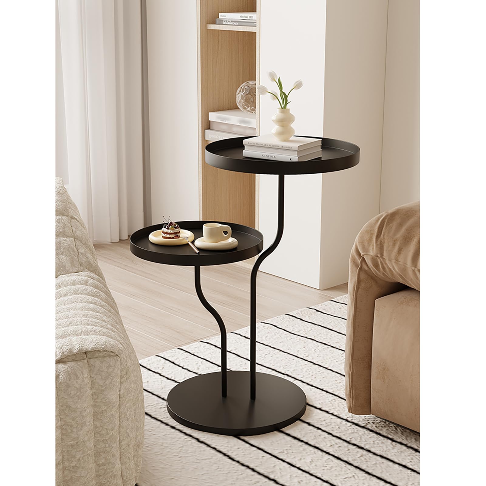 Table d'appoint en métal pour créer un coin lecture chaleureux