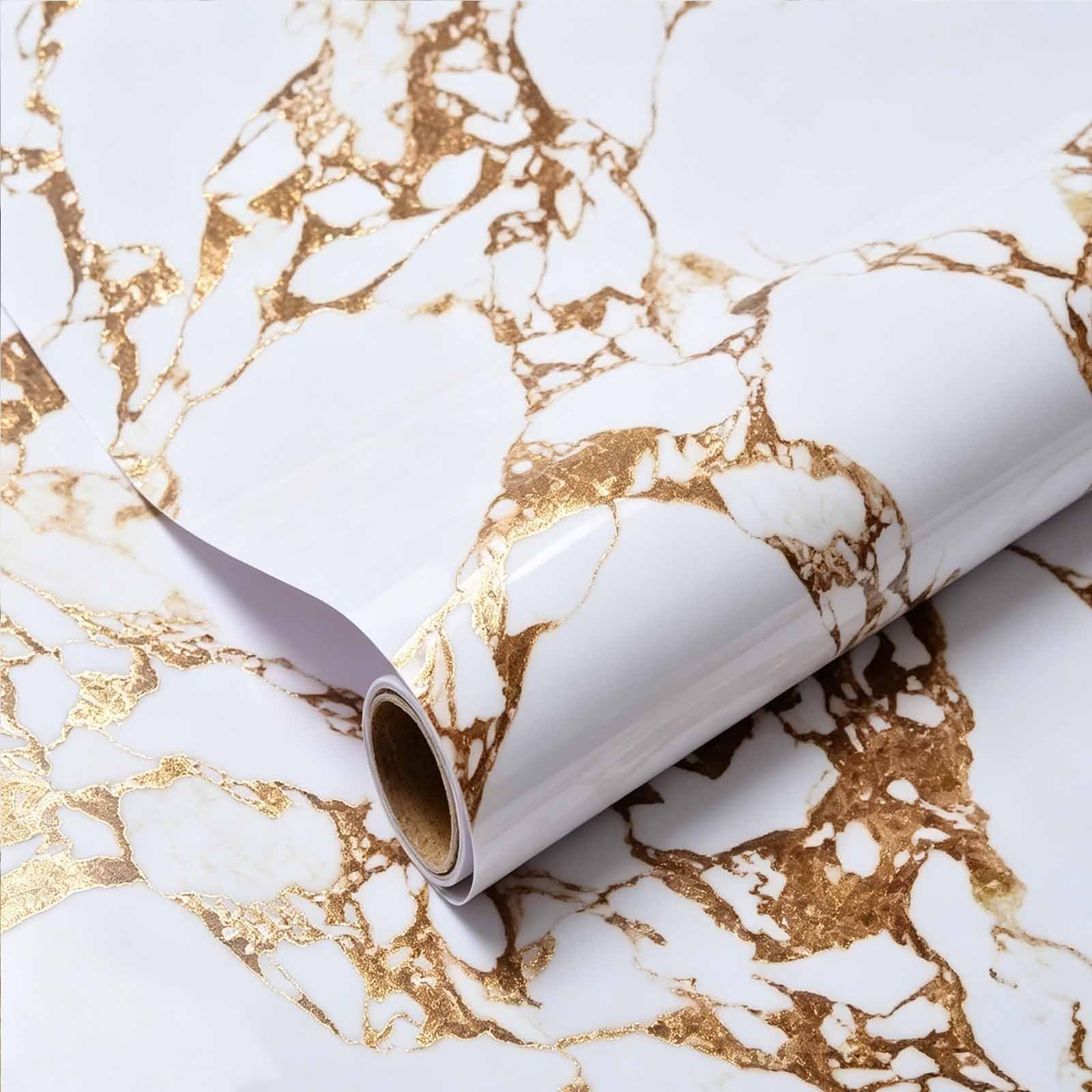 Zynqra D ﻿Peel An Stick Wallpaper,Marble,Self-Adhesive Removable Ecorative Wall Bedroom(,L300cm/118.1In*W60cm/23.6In)