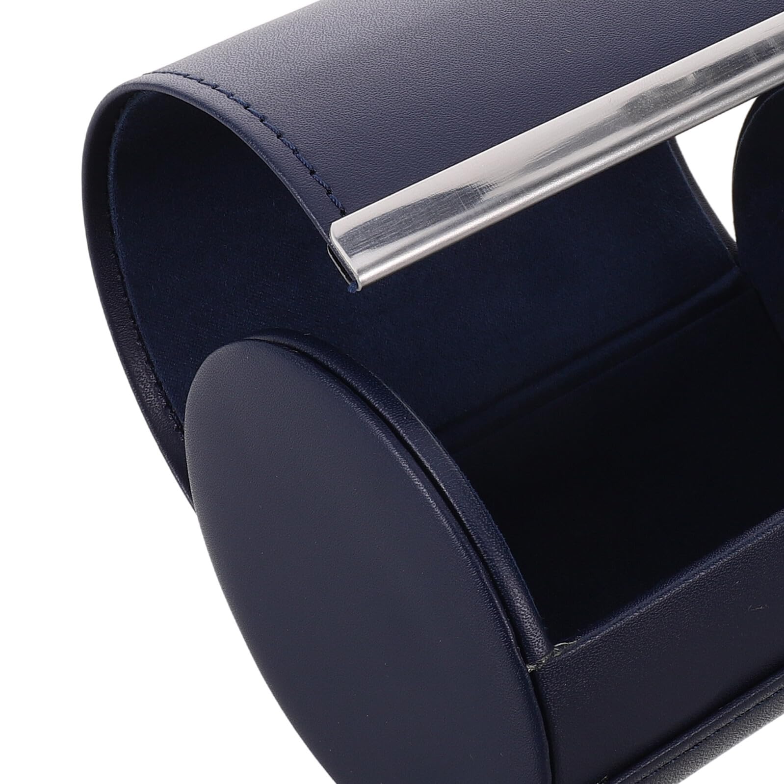 SUPVOX Custodia Portacravatte Rotonda in Pelle Pu con Chiusura Magnetica, Scatola Organizer Antirughe Compatta per Viaggi, Contenitore da Viaggio Leggero per Cravatte Uomo Professionale