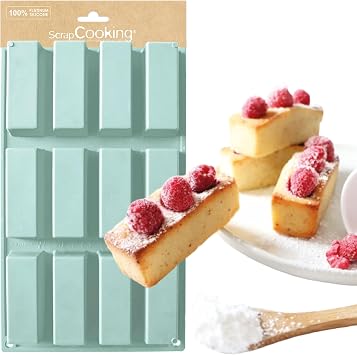 ScrapCooking Silicone Rectangle Cakes Mold, Mini