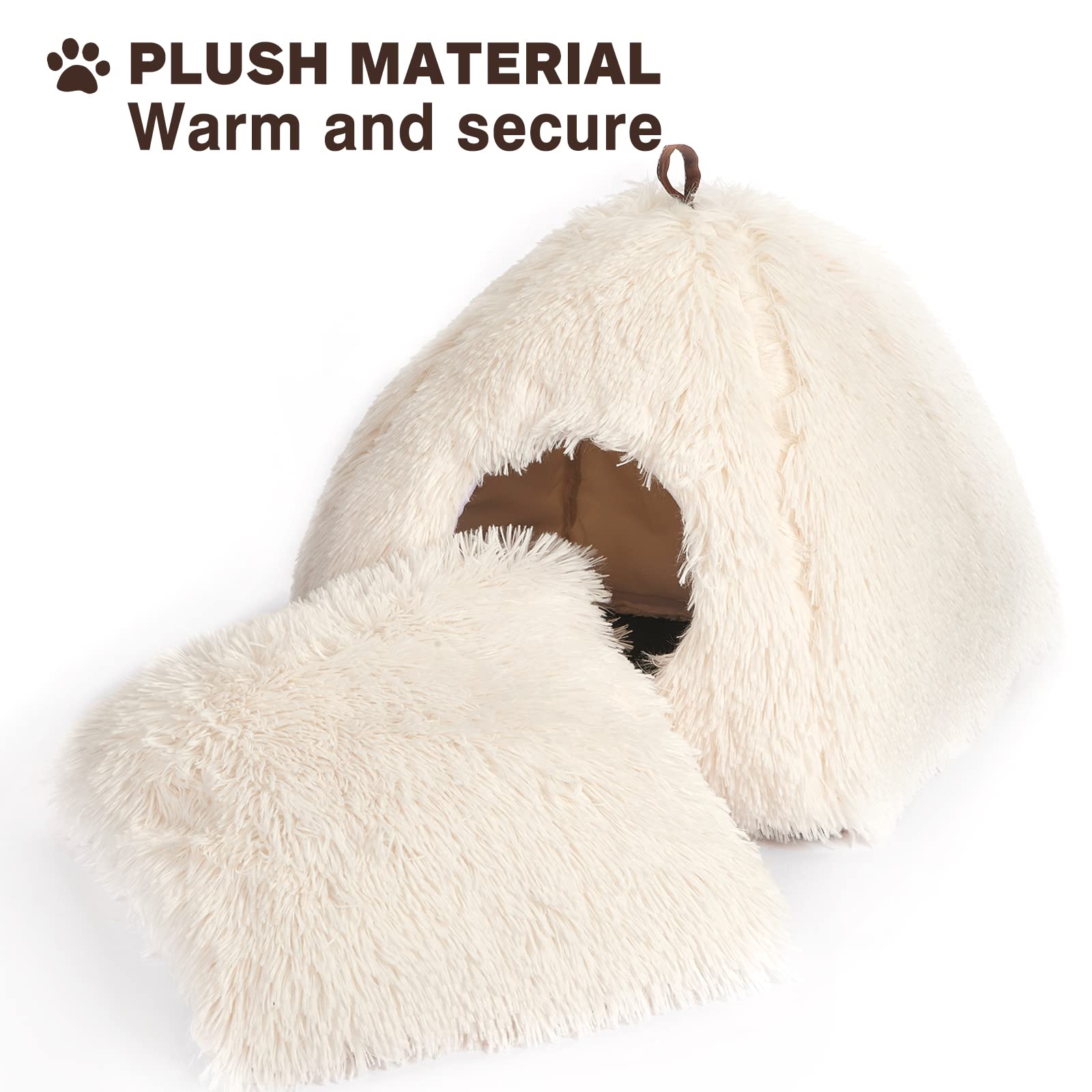 CATISM cuccia gatto, cuccia gatto interno, cuccia per gatti cuccia gatto chiusa, cucce per gatti da interno, cuccia per gatti da interno, igloo gatto casa gatto rimovibile e lavabile (Bianco)