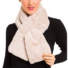 Fur Collar Scarf for Women Faux Fur Scarves Neck Shrug for Fall Winter Coat Dress