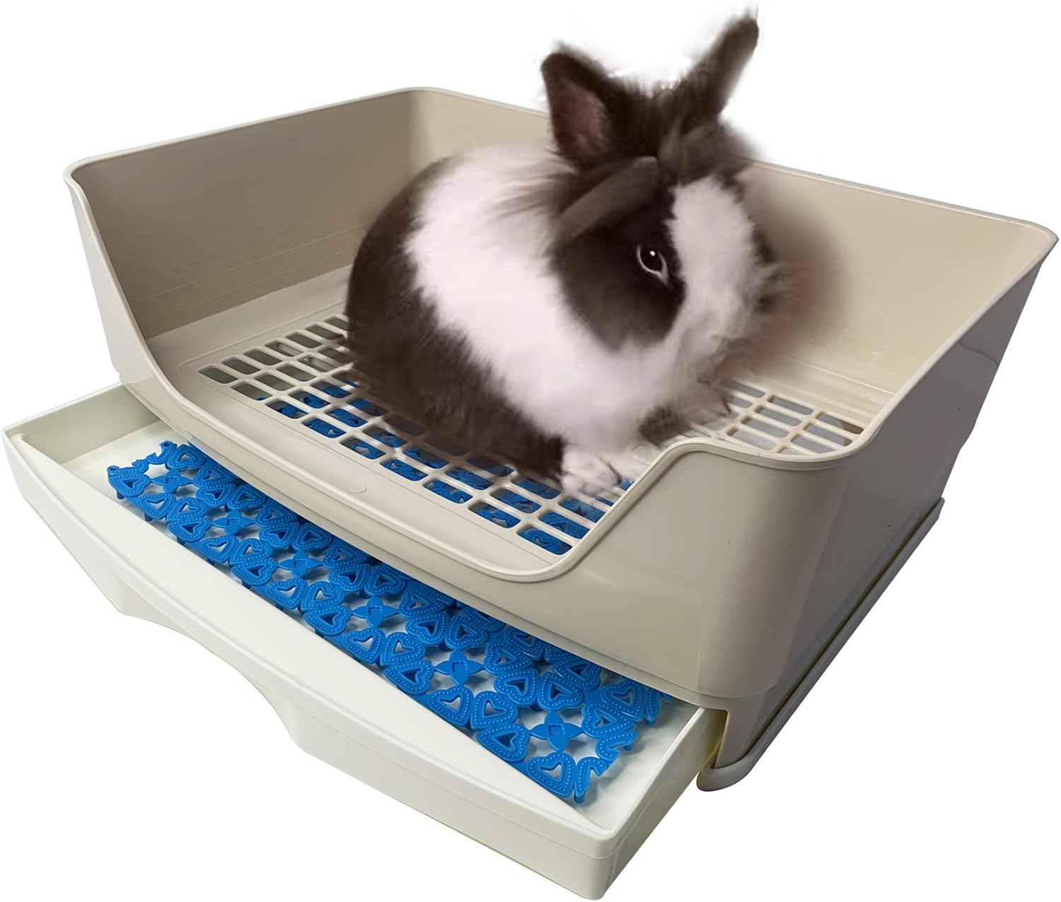 Rabbit Cage Litter Box with Drawer Large Toilet Trainer