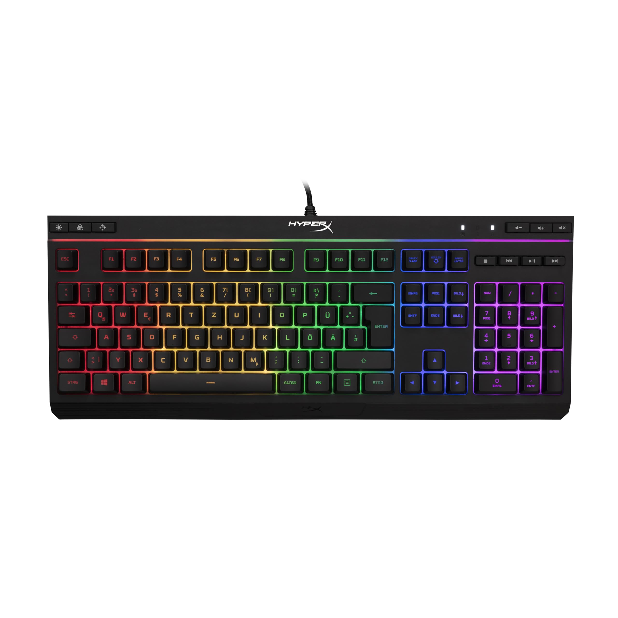 HyperX Alloy Core RGB – Membrane Gaming Tastatur (QWERTZ deutsches Layout) Schwarz