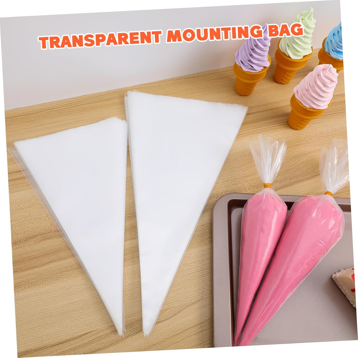SOLUSTRE 200pcs Piping Bags for Baking Pastry Bags for Cake Decorating Easy to Use Clean for Home Bakers Professional Use for Desserts Cookies
