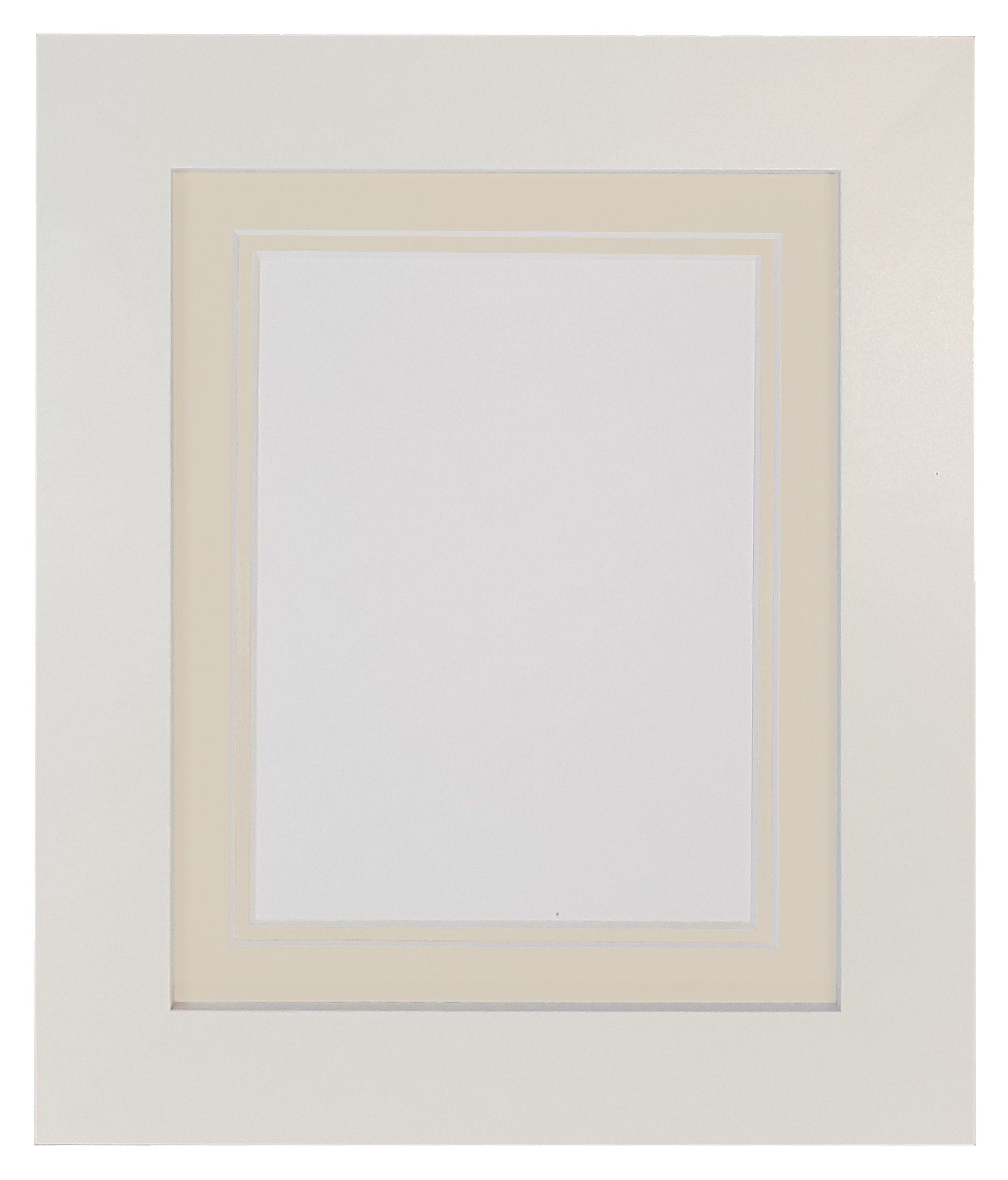 Metro White Photo Picture Poster Frame with Double Light Grey Mount 7 x 5 for Image Size 5 x 3.5 inch โ image 1