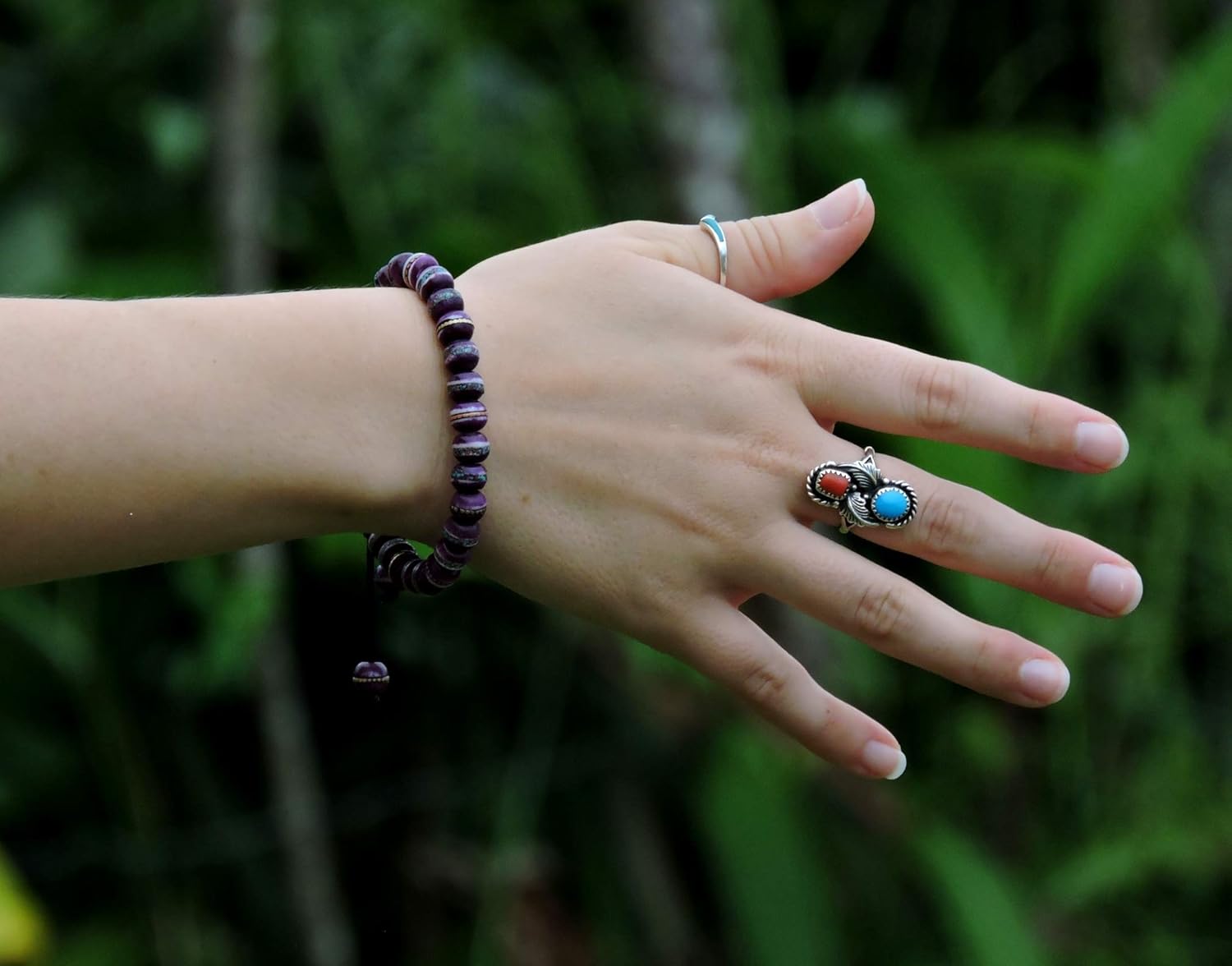 Tibetan Prayer Mala Embedded Medicine Bracelet Yoga Healing Beads Adjustable Wrist Mala For Meditation Many Color Choices (Purple) - Image 7