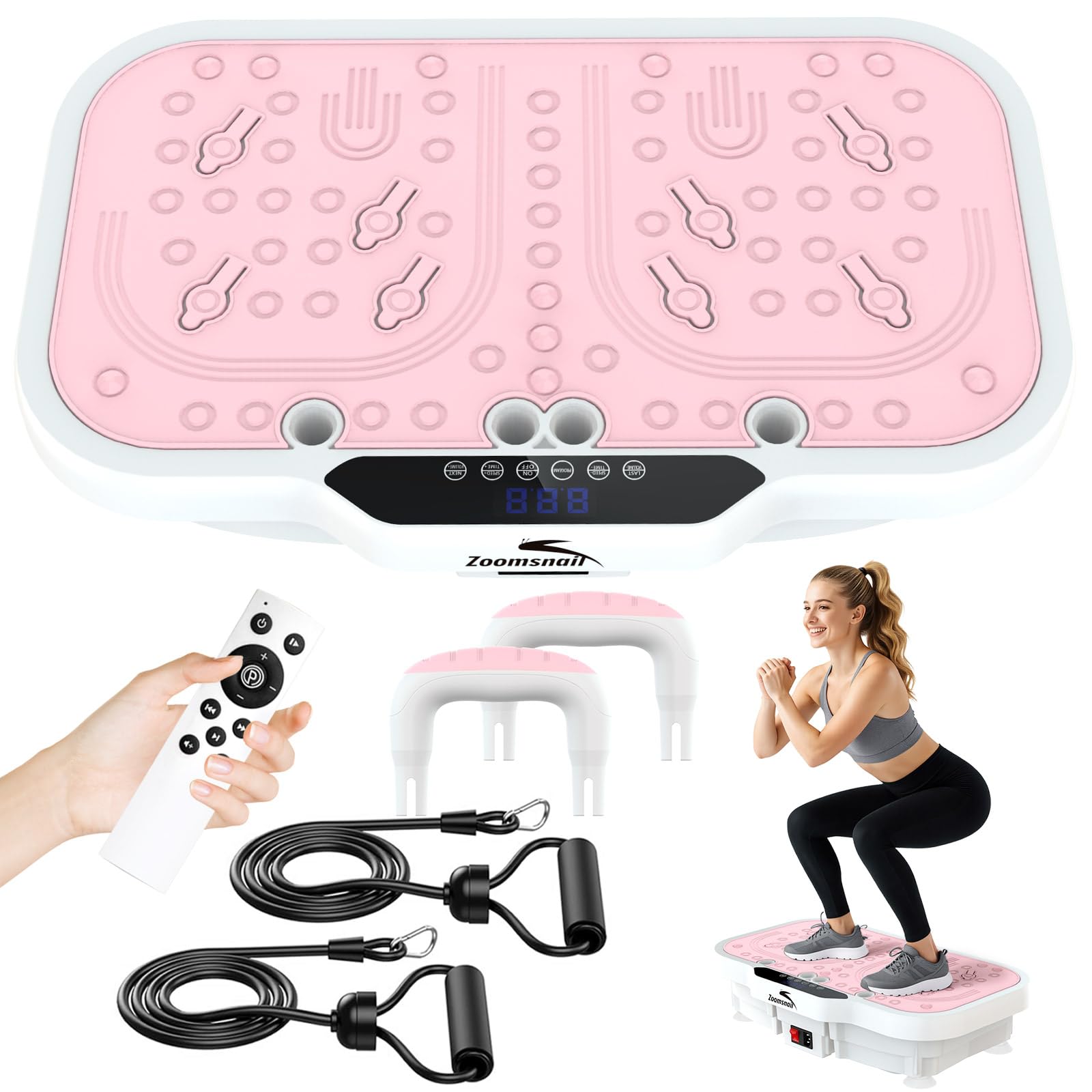 Vibration Plate Exercise Machine 8000 Vibrations min Adjustable Fitness Platform 400 Lbs Capacity Whole Body Workout Extra Large