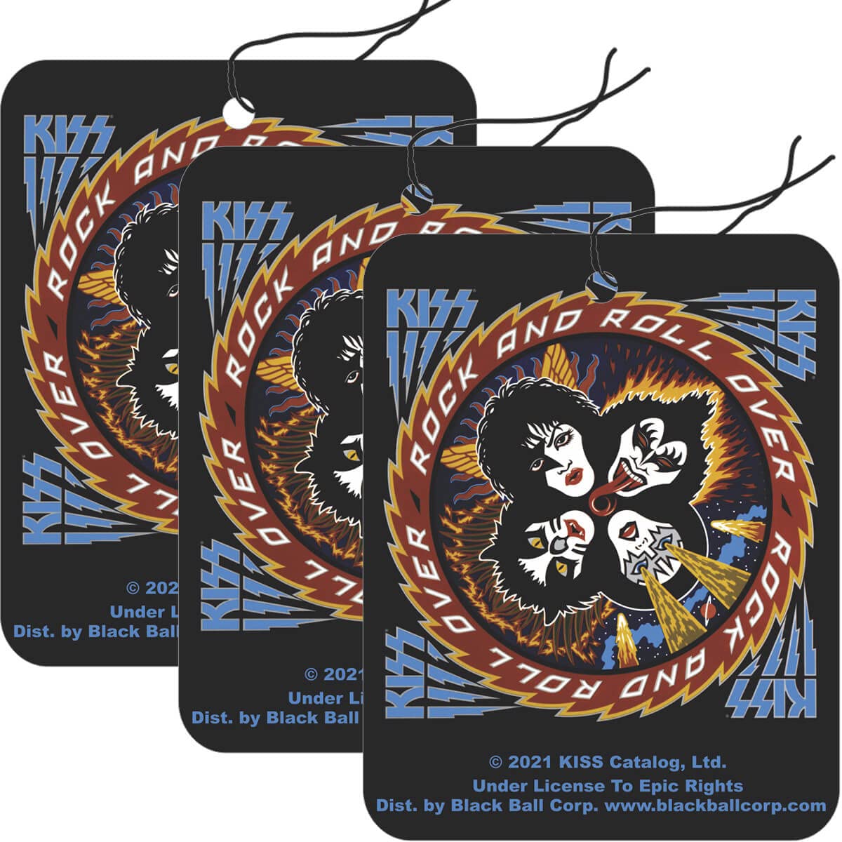 Road RageKiss - Rock and Roll All Nite Air Freshener - Vanilla Scent - 3 Pack