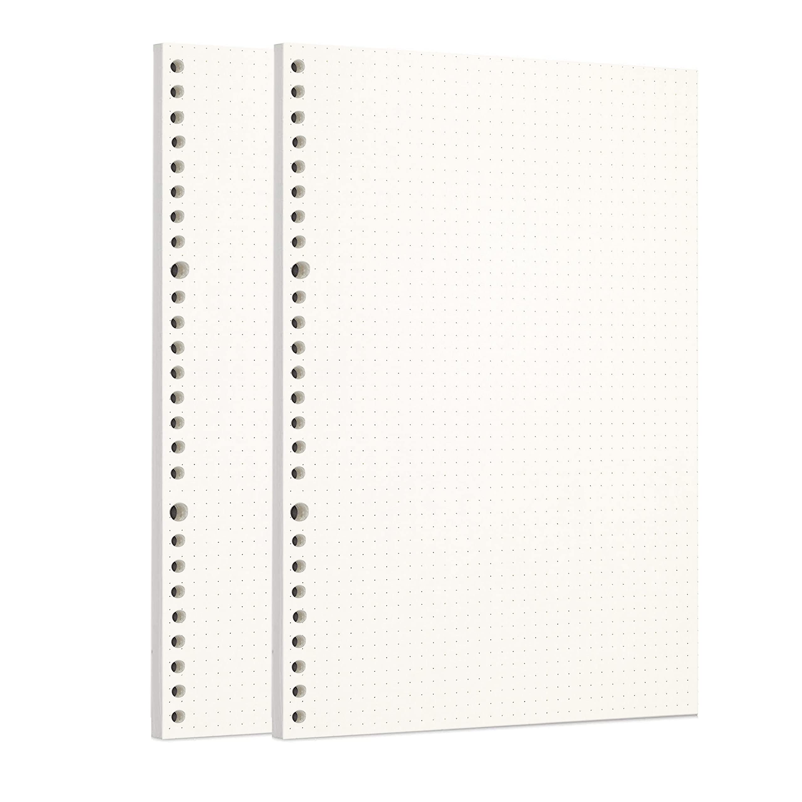 Zelten Loose Leaf Punched Paper Refills Paper for 6 Hole Binder Personal Organizer Diary Notebook Refillable Planner (Dotted,B5/26 Hole)