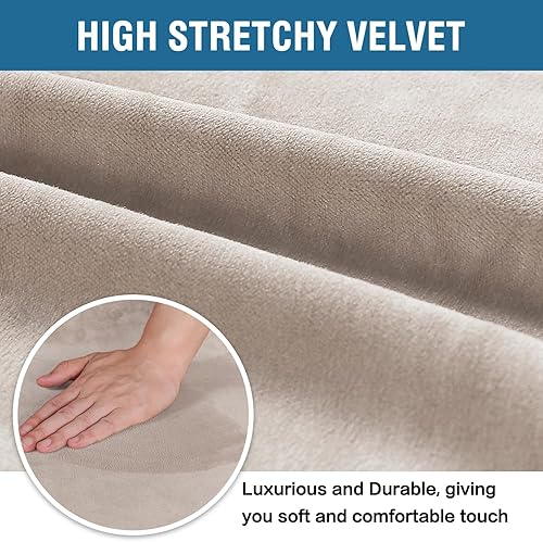 Miniatura 3 de H.VERSAILTEX Juego de 6 fundas de terciopelo para sillas de comedor, fundas protectoras para sillas Parson, fundas protectoras para sillas de
