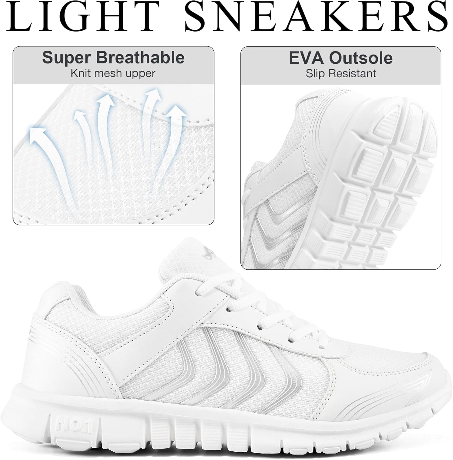 Alicegana Womens Sneakers Fashion Walking Casual Lightweight Tennis Shoes - Image 4