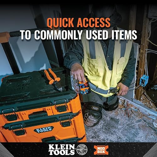 Miniatura 2 de Klein Tools Contenedor de piezas MODbox de 54815MB, accesorio de montaje lateral para sistema de almacenamiento de herramientas modular, accesorio