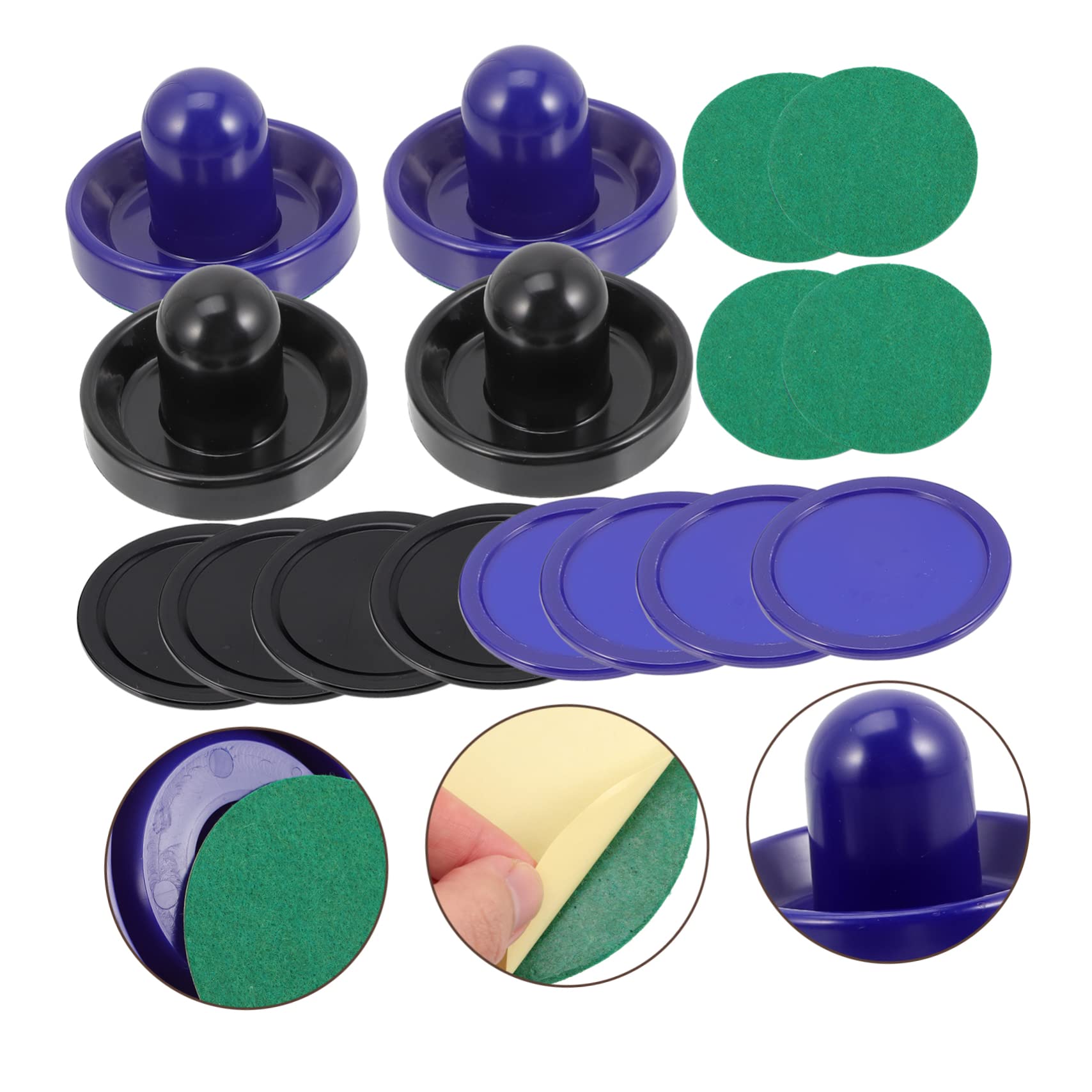 Totority 1set Puck e Paddles Per Hockey Da Tavolo Plastica Accessori Per Giochi Da Include Paddles e Neri Con Puck Di Ricambio Ghiaccio