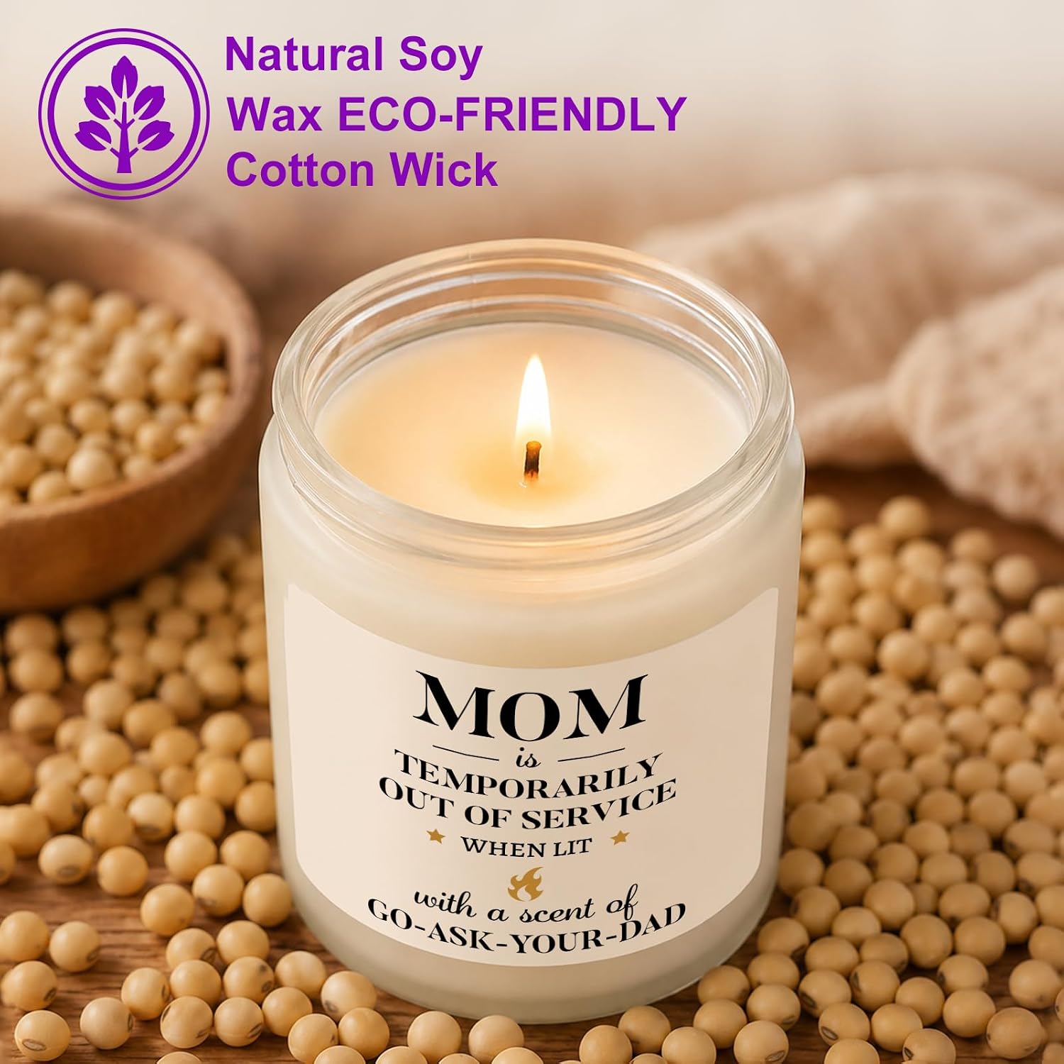 Gifts for Mom, Funny Mom Candle, Birthday Gifts from Daughter Son