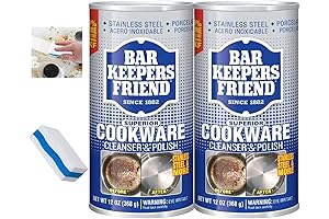 Bar Keepers Friend Stainless Steel Cleaner 12 Oz Size (Pack of 2)...