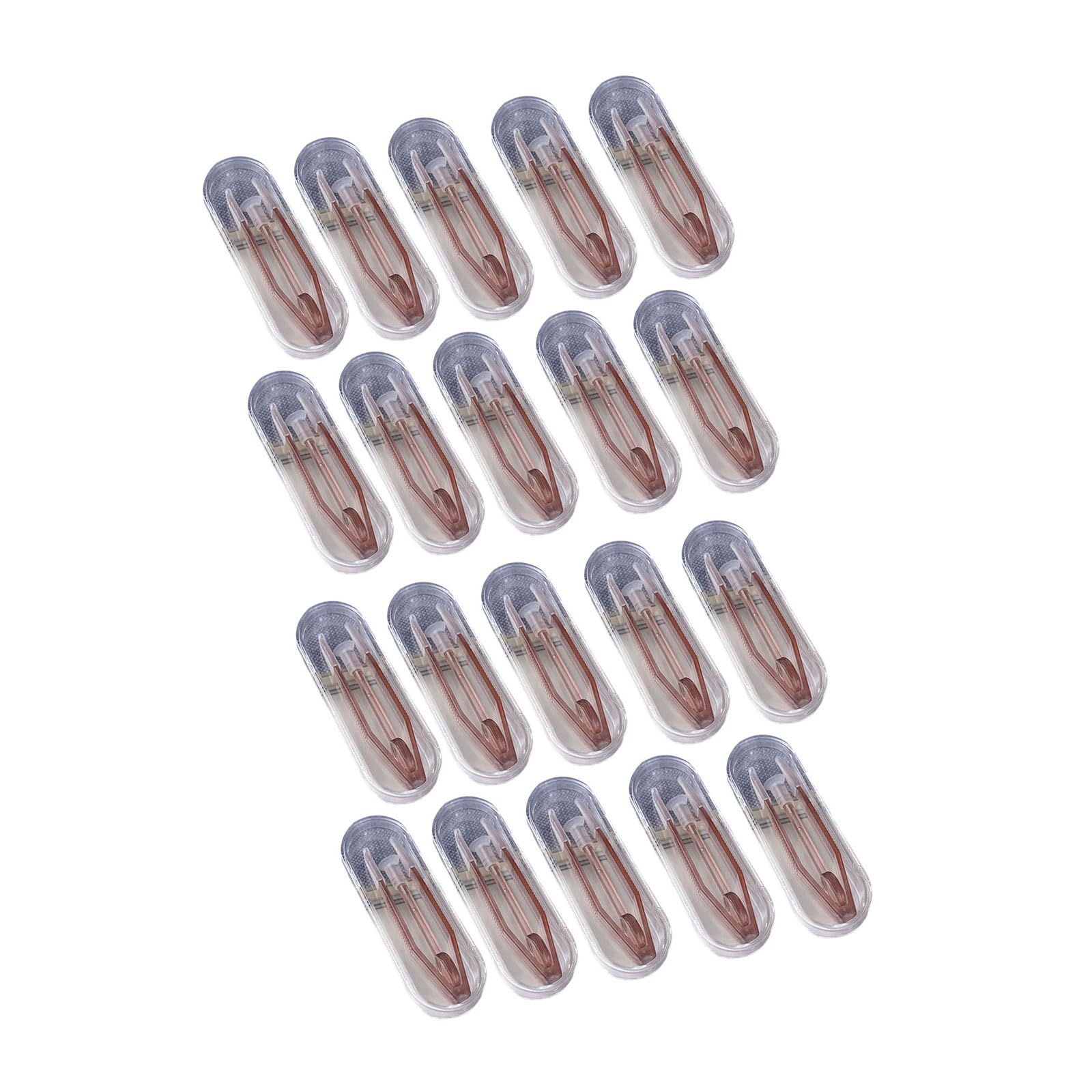 Nihuifa Brown 20Pieces Lenses Applicator Set Includes Tweezers And Small Suction Cup Stick Wearing Tool For Daily Use Lenses Removal Tool