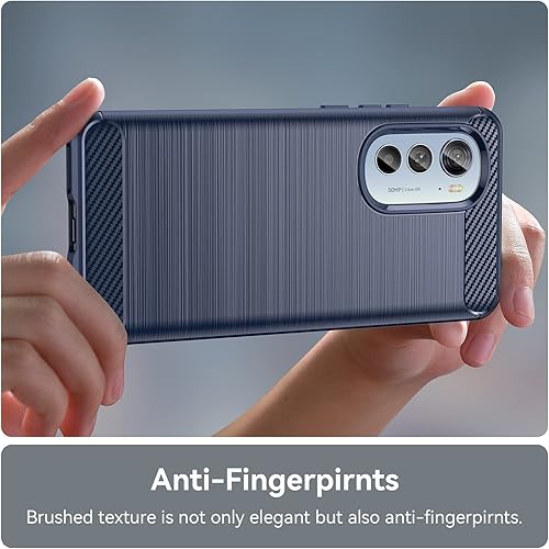 Miniatura 7 de Osophter Funda para Moto Edge 2022 con 2 protectores de pantalla de absorción de golpes, funda protectora de goma TPU flexible para Motorola Moto