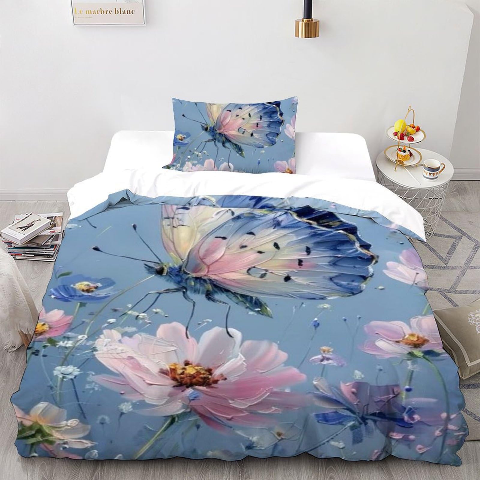 Housse de couette papillons animaux pour bercer les nuits des enfants de tendresse