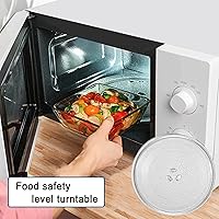 Vista 4 de Placa de vidrio para microondas, placa giratoria redonda de vidrio para microondas de 12.4 pulgadas / 12.402 in, placa de vidrio de microondas