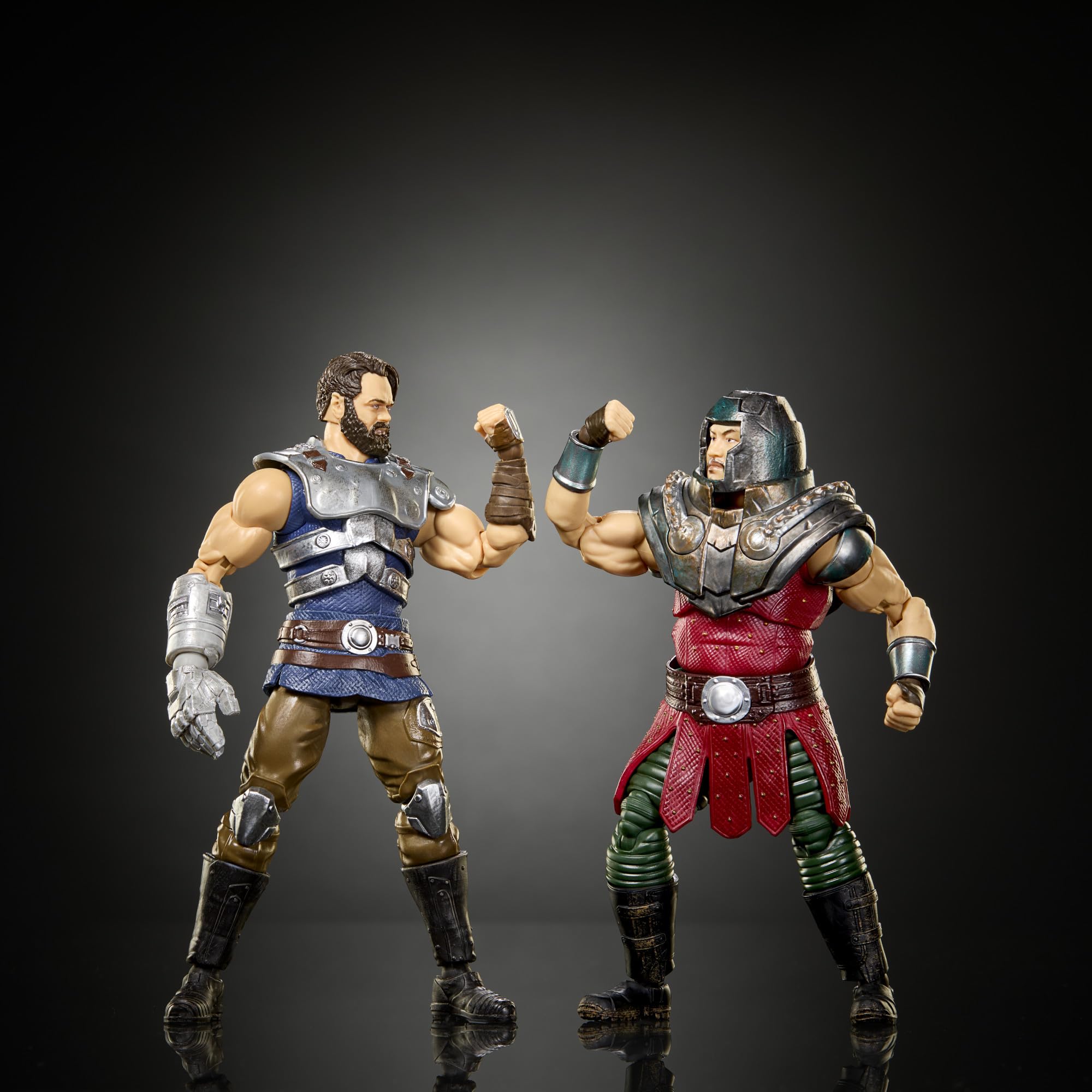 Masters of The Universe Ram Man Fisto Zestaw 2 figurek akcji w skali 1:12 z motywem, zgodnie z filmem Motu 2026, najwyższa jakość, punkty przegubowe, JKJ34