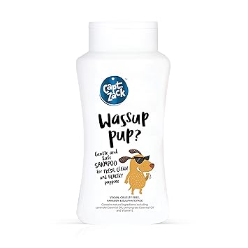 Captain Zack Wassup Pup? Sulphate Free Shampoo for Puppies, Sensitive Dogs or Dogs with Delicate & Dry Skin, 50ml
