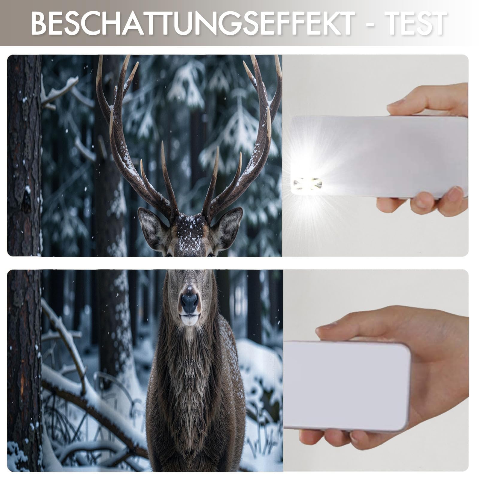Tende Oscuranti Cervo Foresta Invernale Antracite, 140Lx175A Cm