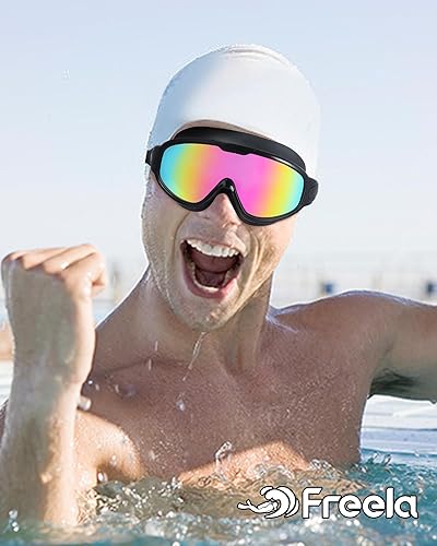 Miniatura 7 de Freela 2 Pack Swim Goggles for Adult Men Women,180Wide Vision Anti-fog UV Protection No Leak Clear Swimming Goggles