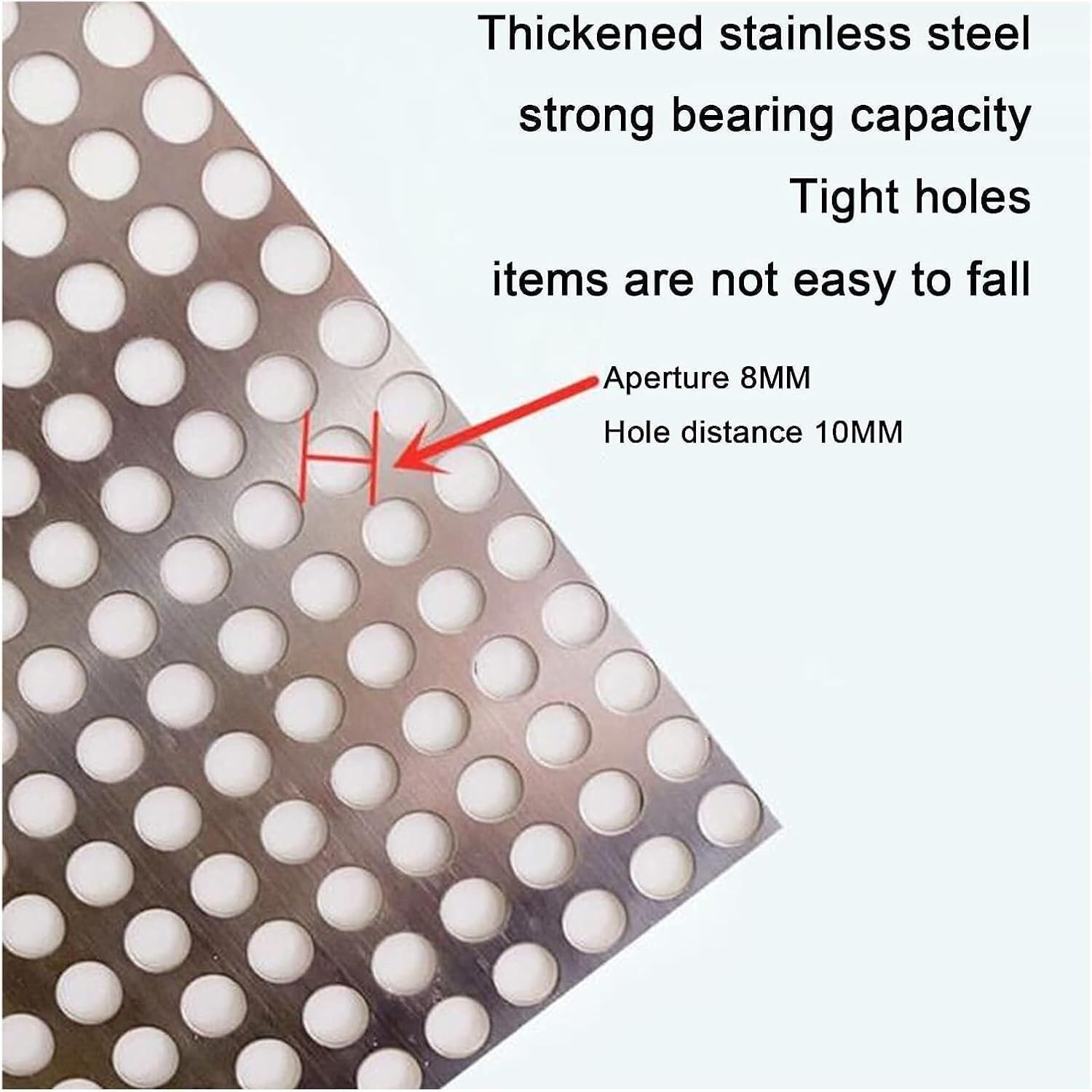 EPANO LXXW Lamiera Forata in Acciaio Inossidabile, lamiera Versatile, Spessore 0,3 mm, lamiera Forata Lamiera Perforata in Acciaio Inossidabile(60x120cm)