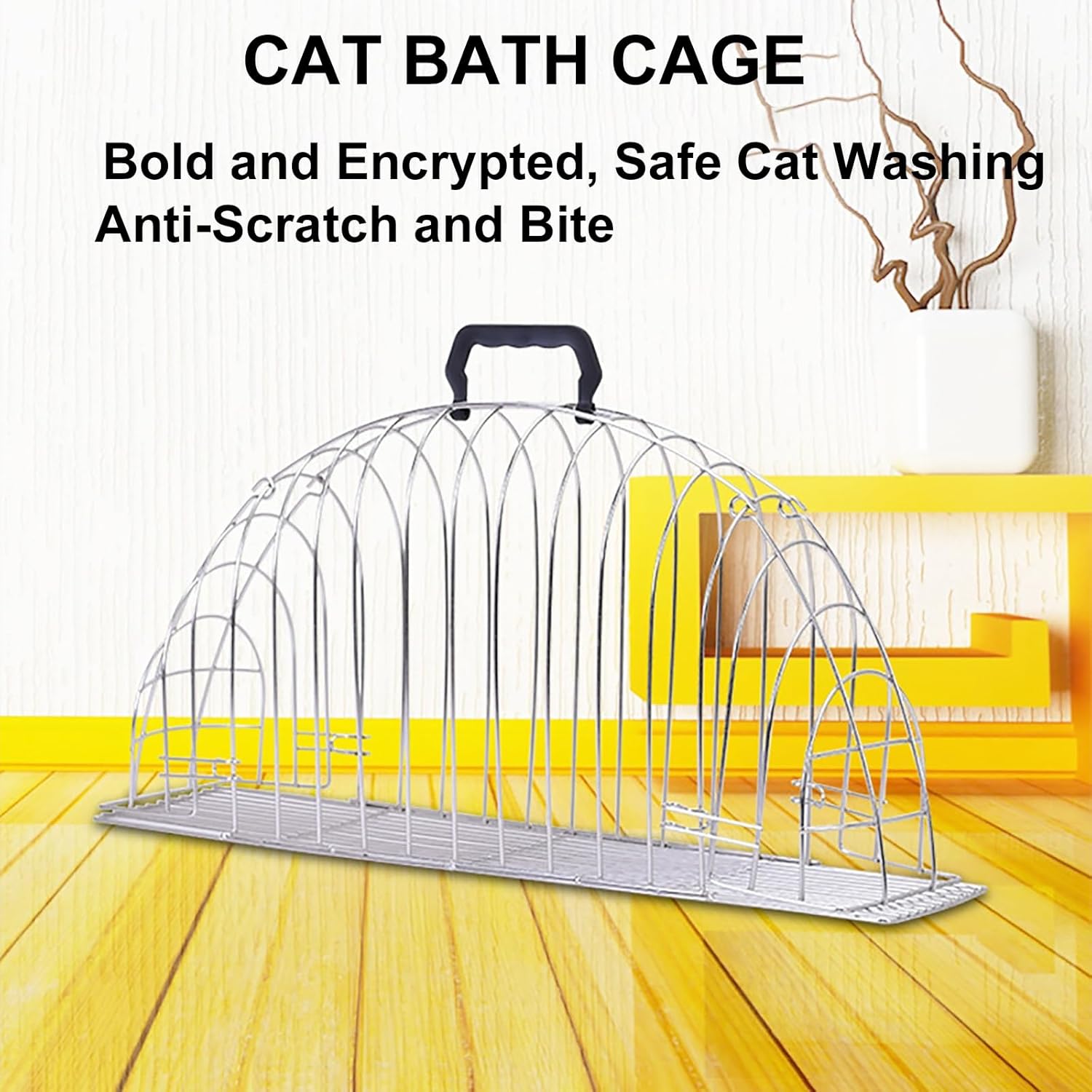Cat Bathing Cage, Puppy Pads, Pet Drying Box for Cat Puppy Cat Grooming Shower Cage Stainless Steel Cat Bath Cage Doggy House Dryer Cage for Cats Dogs Rabbits Dog Pee Pads (Size : Small)