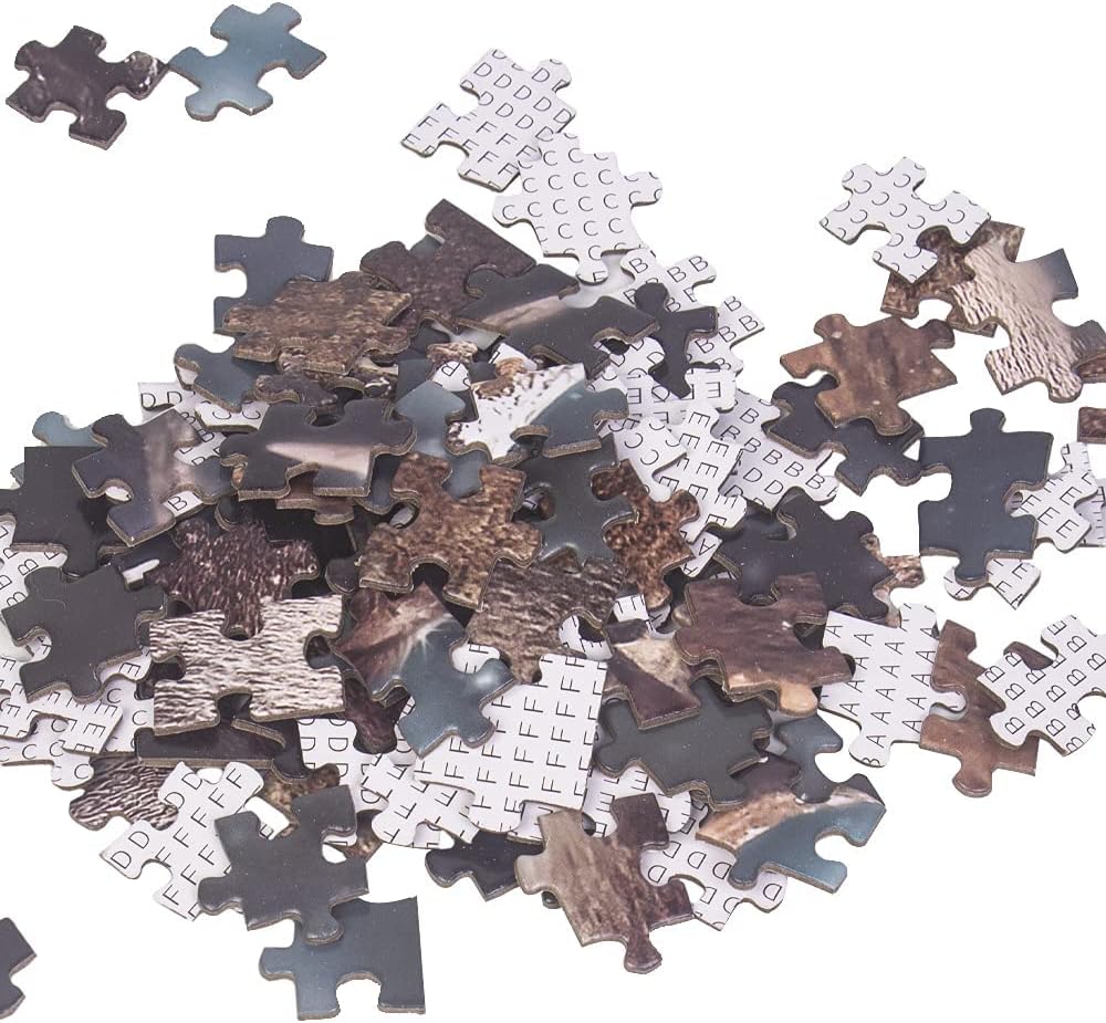 MaxRenard Game 1000 Pieces Jigsaw Puzzle for Adult Animal Toy Noble Deer Family