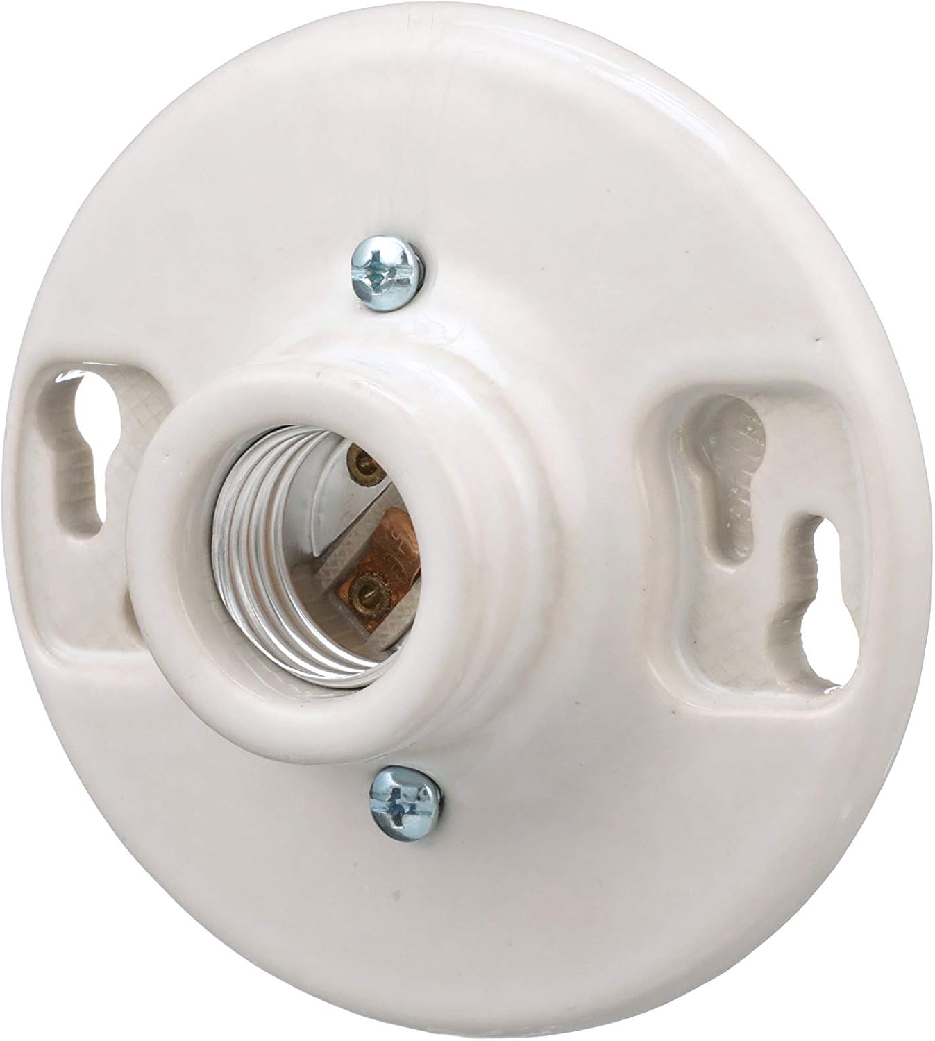 Buу 1 gеt 1 EATON Wiring 604-SP 660-Watt 250-volt Medium Base Ceiling Receptacle Lamp Holder, Porcelain, White