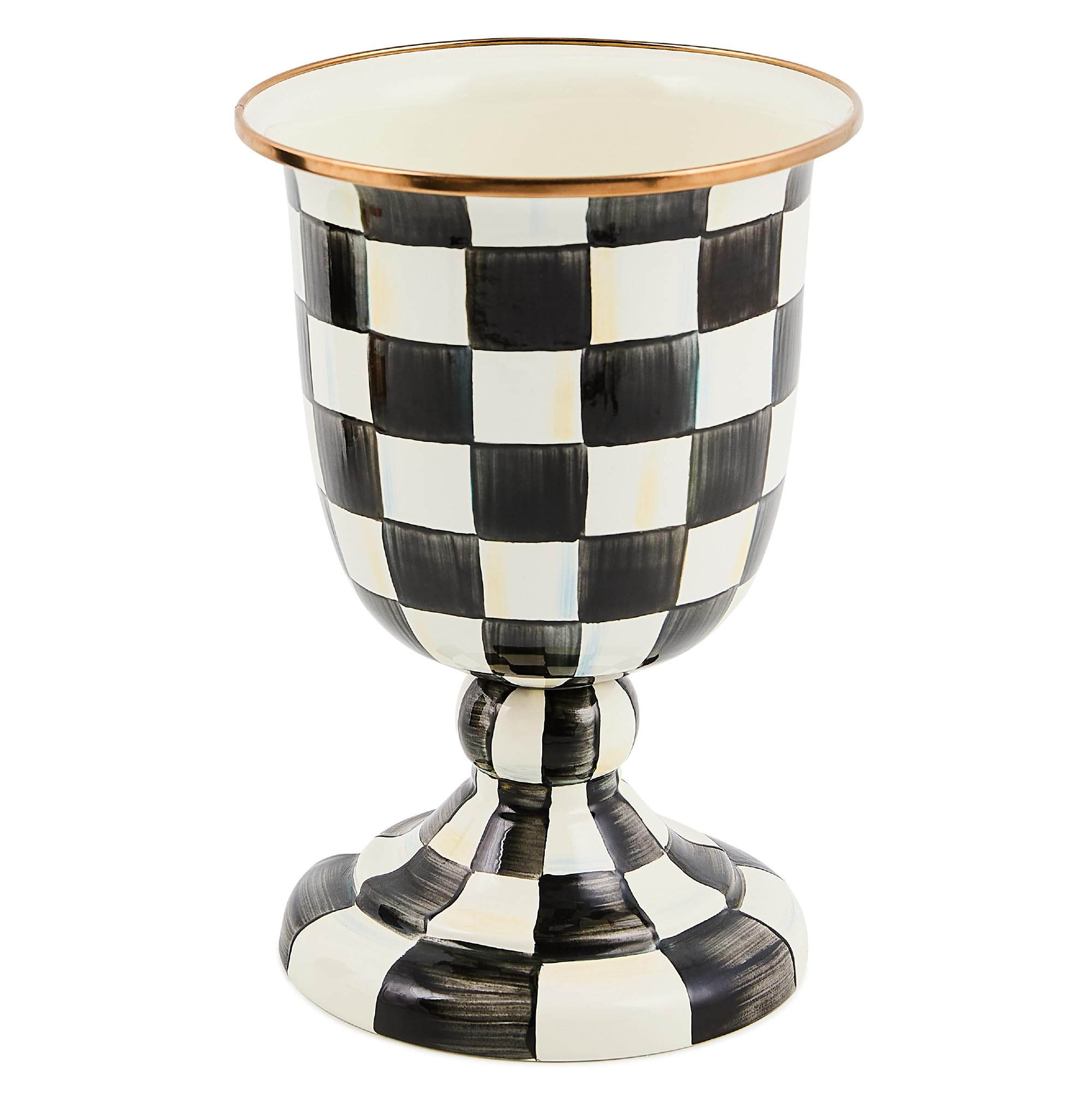 MacKenzie-Childs Courtly Check Pedestal Vase