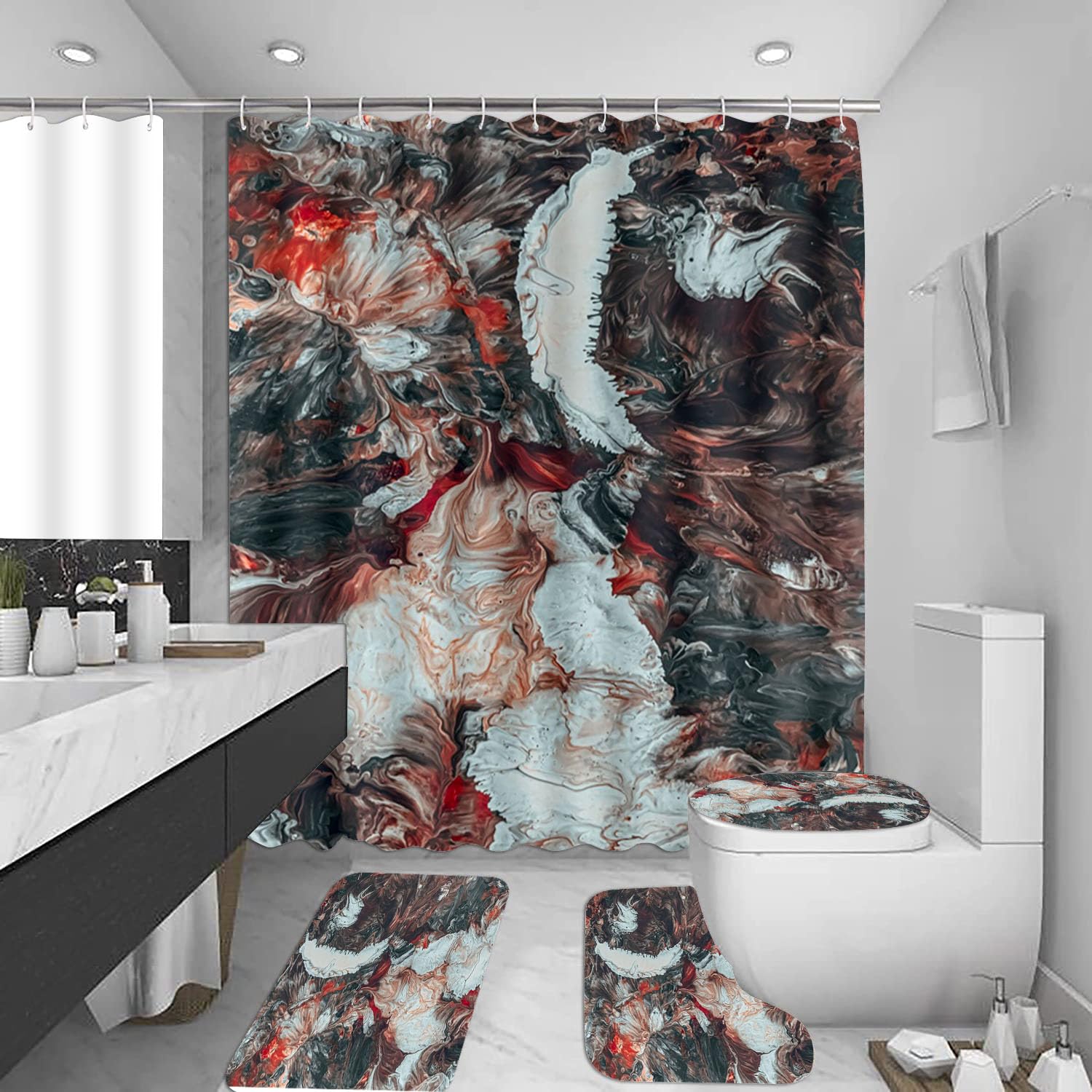 Tapis salle de bain antidérapant pour éviter les glissades sur le sol humide de la douche