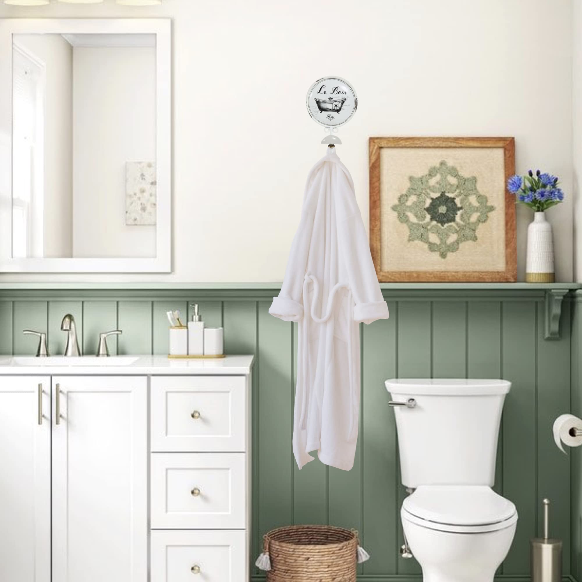 Appendiabiti Da Parete Moderni YCONIC - 4 Pezzi Bianchi, Per Ingresso, Bagno, Cucina - Foto 12