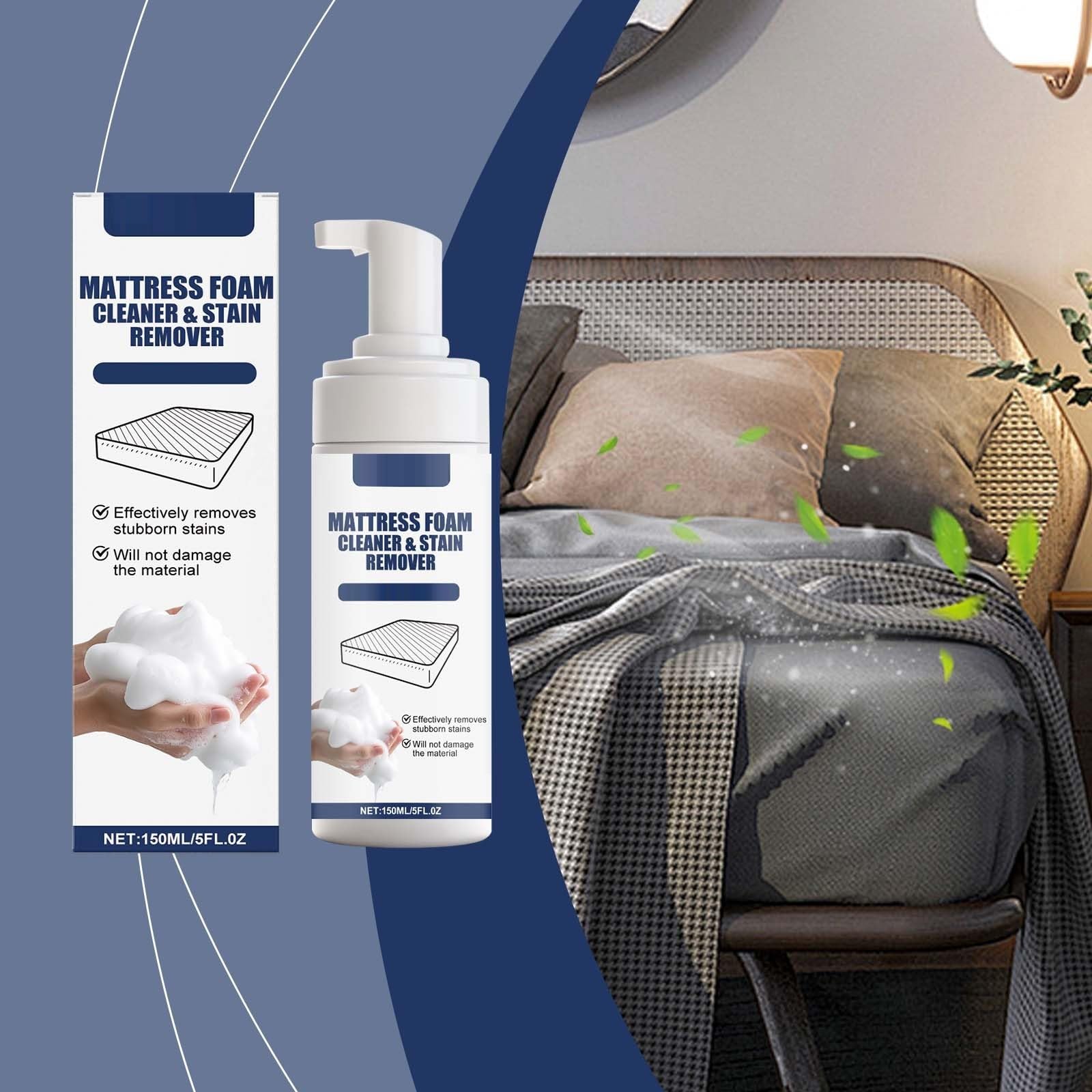 Matratzenreiniger & Fleckenentferner, Multi Surface Matratzenschaumreiniger für Bett, Couch, Teppich, Polsterung & Autoinnenraum, No-Scrub für Protein- & Gelbflecken, Trockenreinigungsmittel (4PCS)
