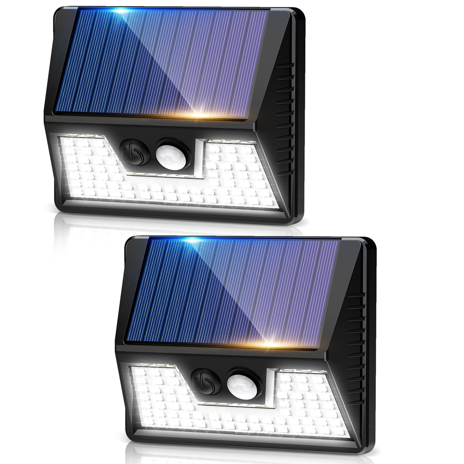 vighep Solar Lights Outdoor Garden, 2 Pack Security Lights Motion Sensor