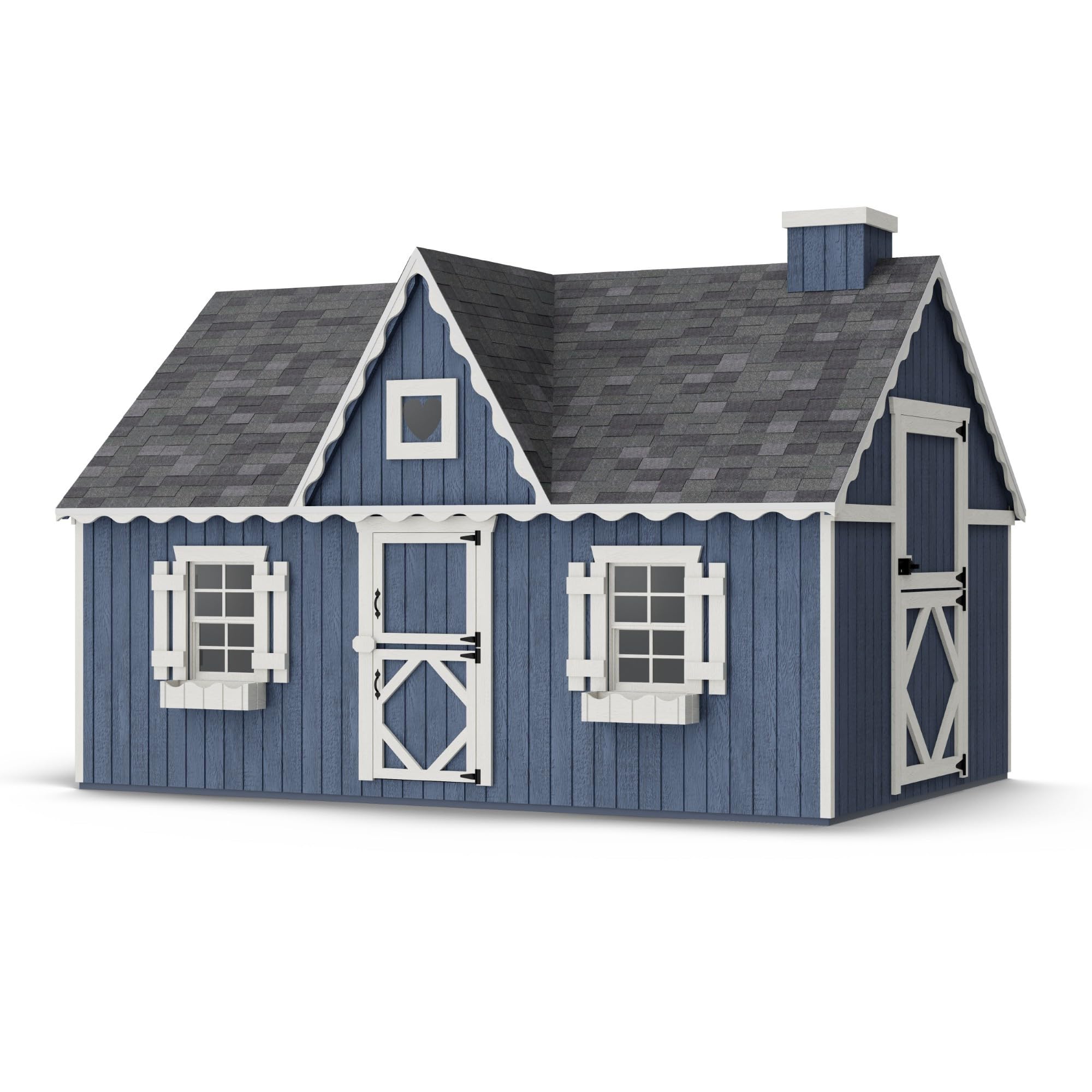 8x12 Victorian Playhouse with Floor, Outdoor Wood Do-It-Yourself Kit