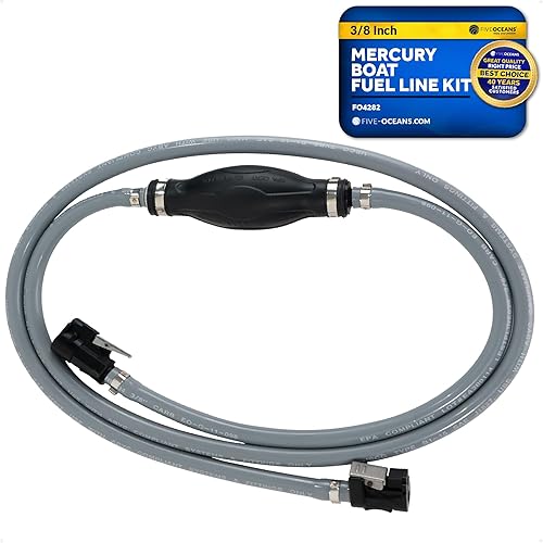 Miniatura 9 de Five Oceans FO3100-C1 - Línea de combustible marino de 516 pulgadas para OMCJohnsonEvinrude, línea de combustible fuera de borda, 6 pies de largo, a