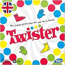 Hasbro Gaming Twister Game, Family and Kids Party Game, Twister Board Game Ages 6 and Up, Indoor and Outdoor Classic Game - English Version