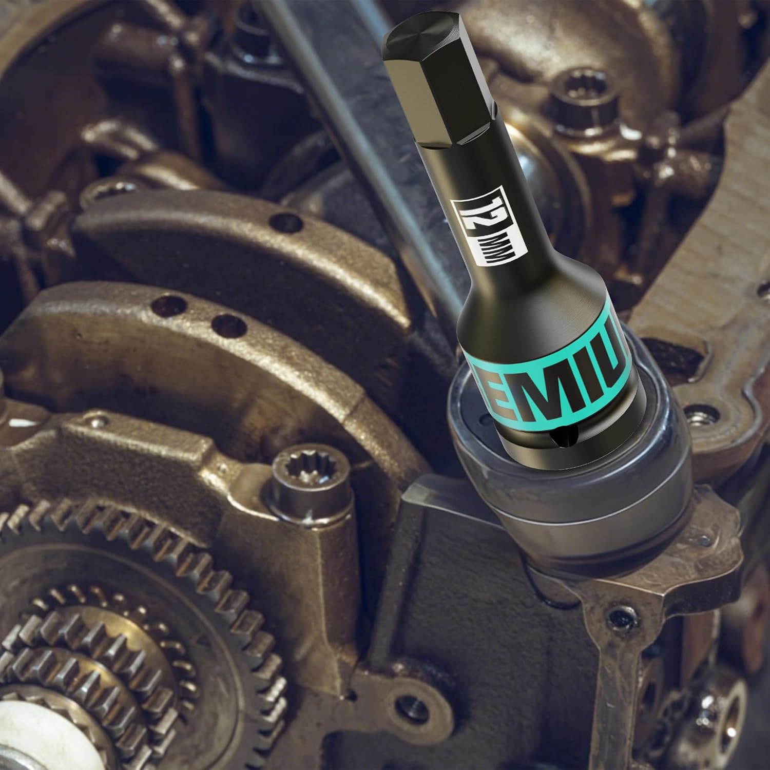 1/2" Drive Impact Hex Bit Socket, 10 Piece Allen Bit Socket Set, 5-19mm, Metric, Cr-Mo Steel, Professional Mechanic Automotive Repair Socket Set