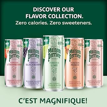 Perrier Forever Flavored Sparkling Water - 6 Flavor Variety Pack, 11.15 Fl Oz Cans - 18 Count