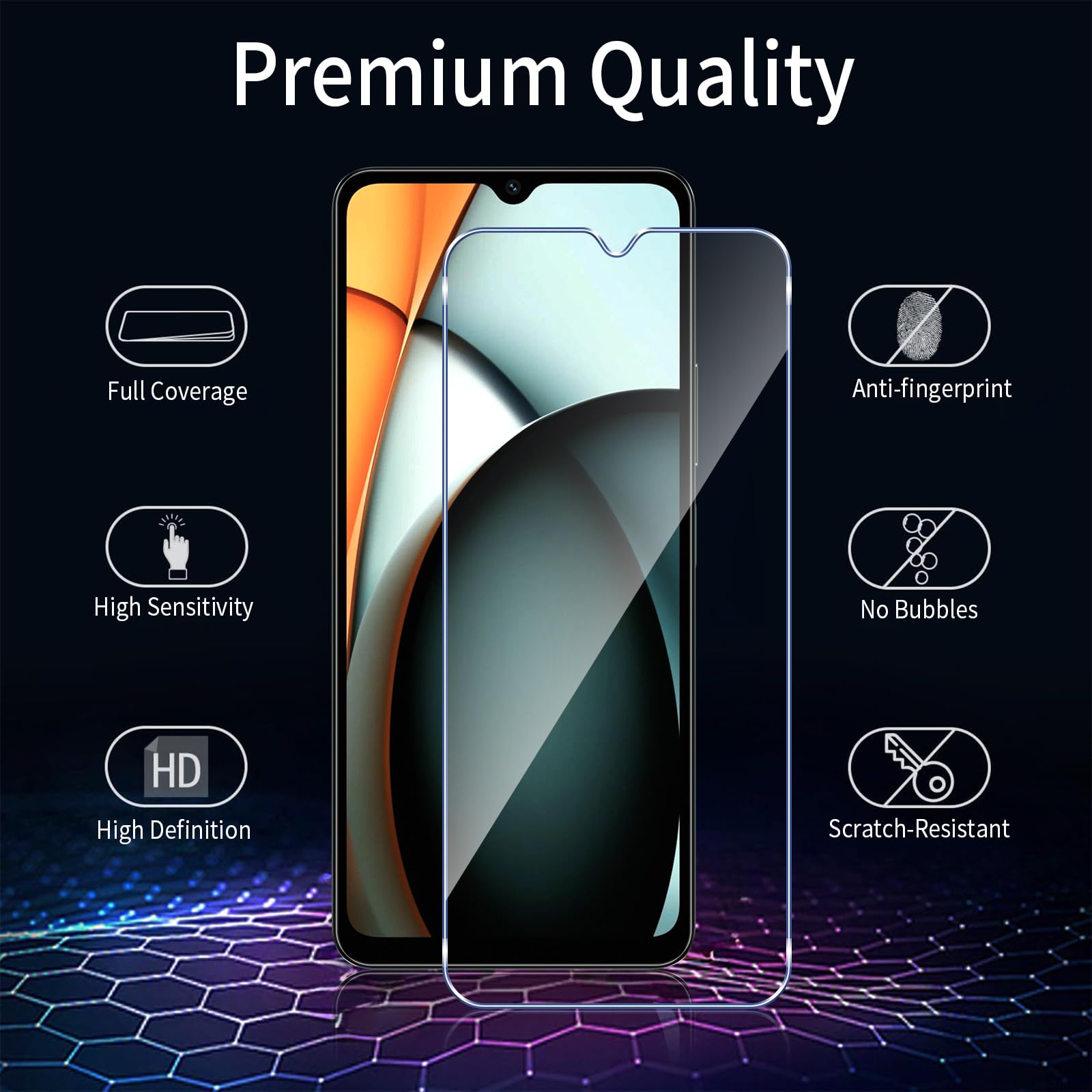 Vetro temperato per Xiaomi RedMi A3 / A3X Pellicola Prottetiva