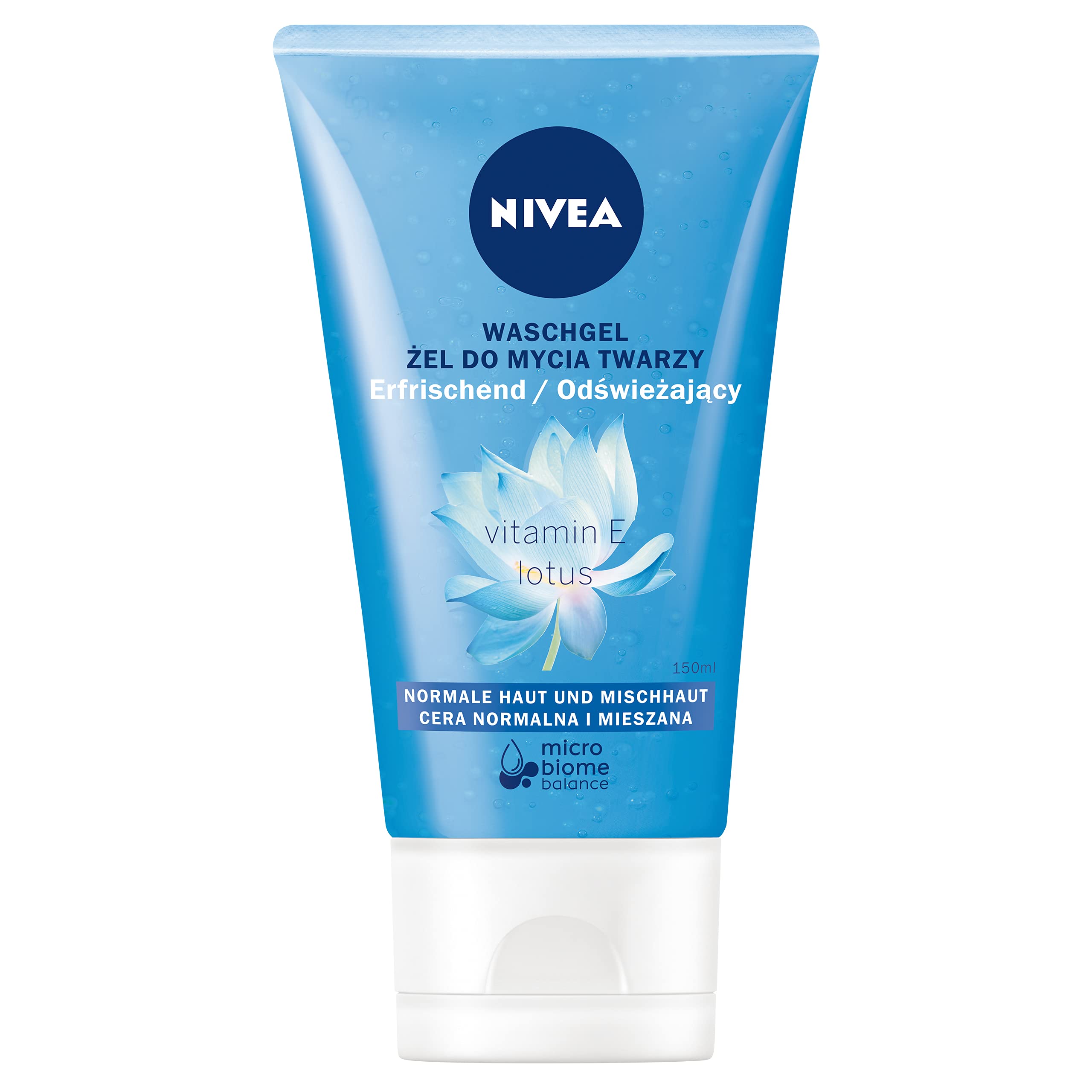 NIVEA Gel de limpieza facial refrescante para pieles normales y mixtas, 150 ml