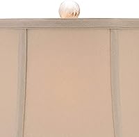 Vista 3 de Regency Hill Sofia - Juego de 2 lámparas de mesa rústicas rústicas de 22 pulgadas de alto, con asas de cerámica esmaltada de marfil agrietado, tarro