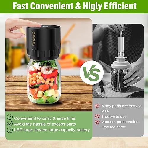 Miniatura 4 de sellador al vacío de tarro de albañil eléctrico