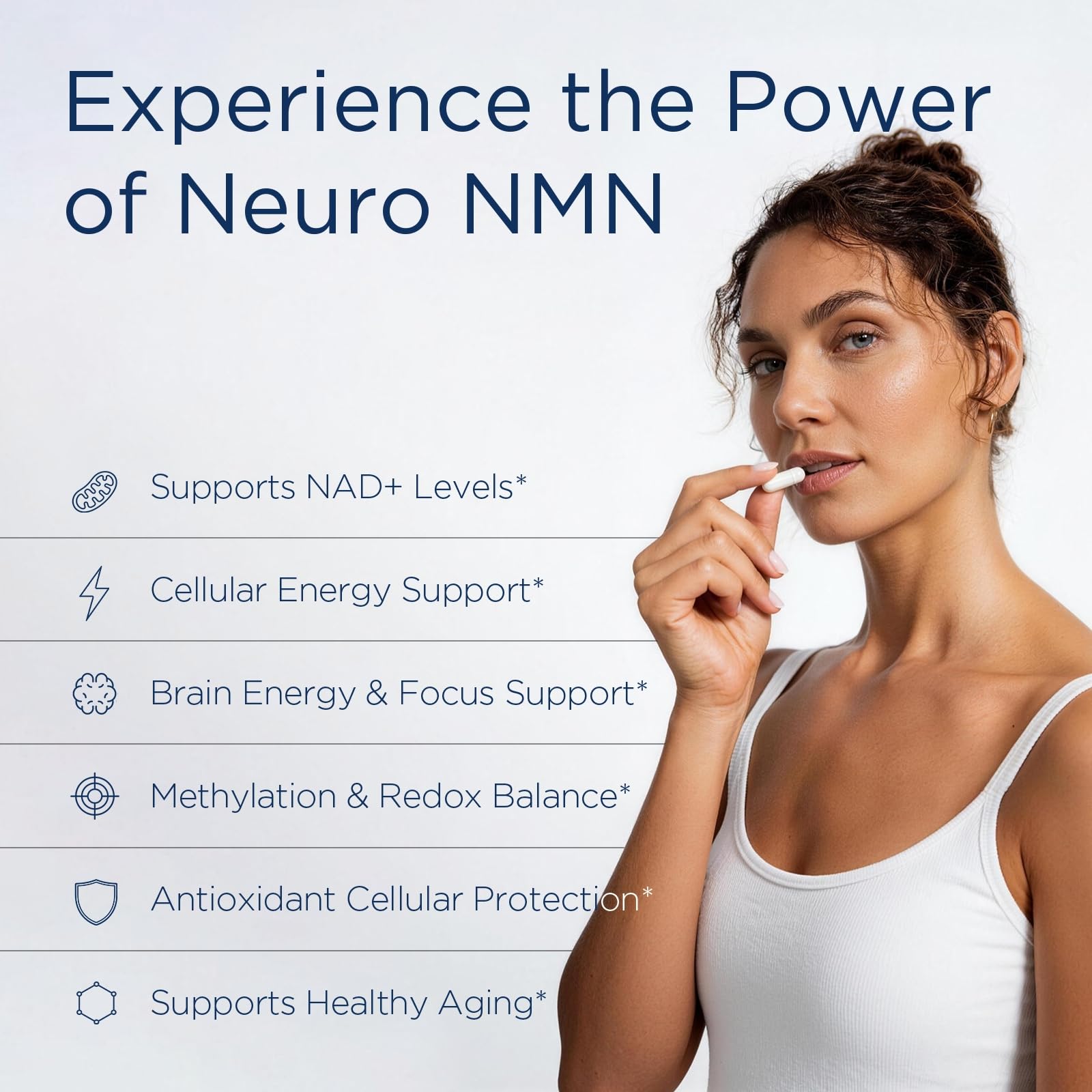 Selerb NMN Supplement Liposomal Neuro NMN with Resveratrol, TMG, Quercetin, CoQ10, Rhodiola, NAC, Astaxanthin & Magnesium NAD+ Precursor Supports Brain Cellular Energy (1 Bottle - Liposomal NMN) — Amazon image 2