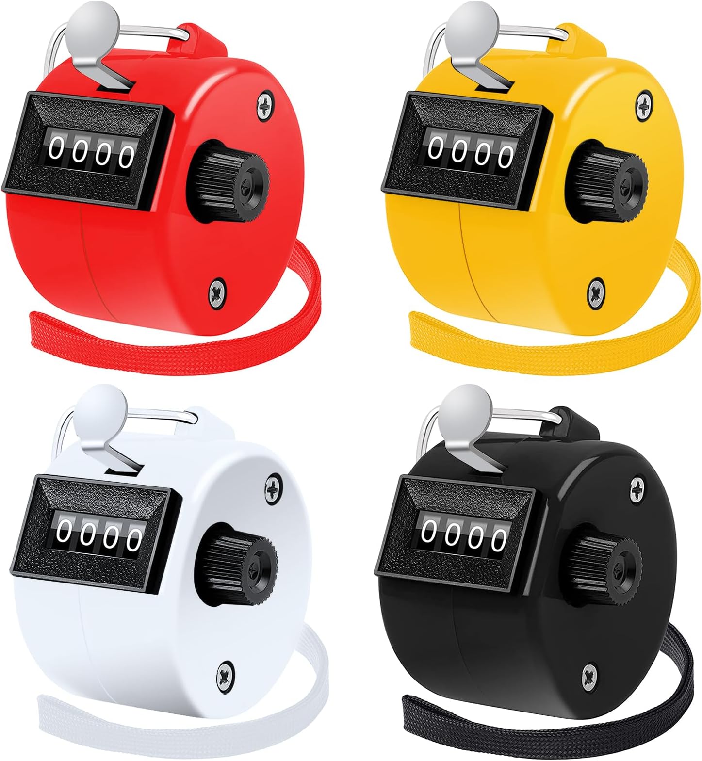 BeautyChenClicker Counters 4-Digit Number Count with Wrist Rope Mechanical Palm Hand Tally Counter Pitch Counter for Sport Row, Coaching, Knitting, Lap, Fishing, Golf, Sports Events Office