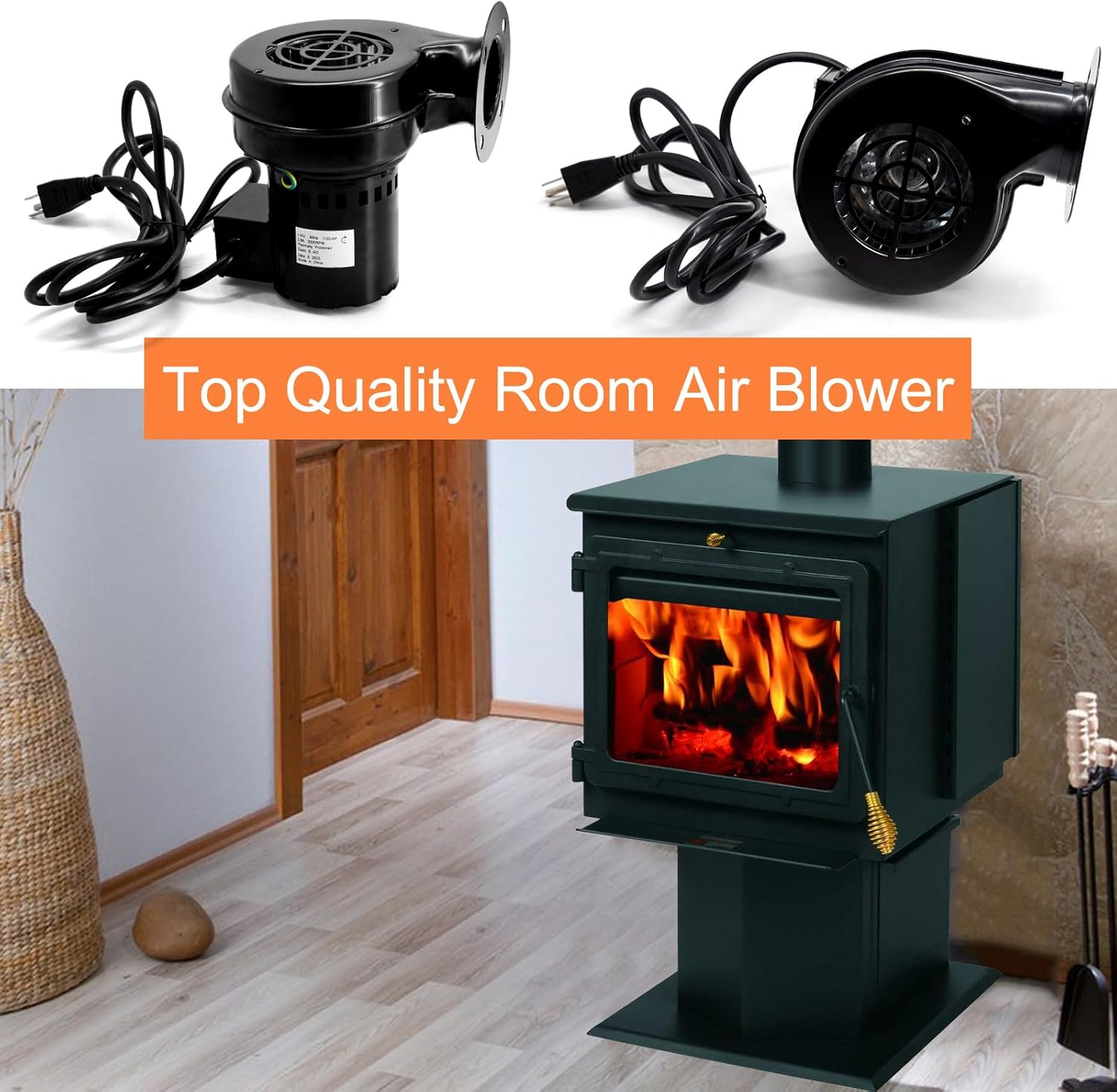 Criditpid AC-16 Wood Stove Convection Blower for Englander Stove, Room Air Blower Replacement for Englander Pellet & Wood Stoves.